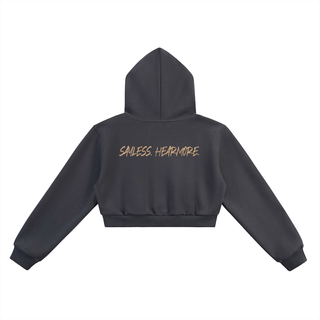 Klinikal Wear SayLess, HearMore Cropped Hoodie
