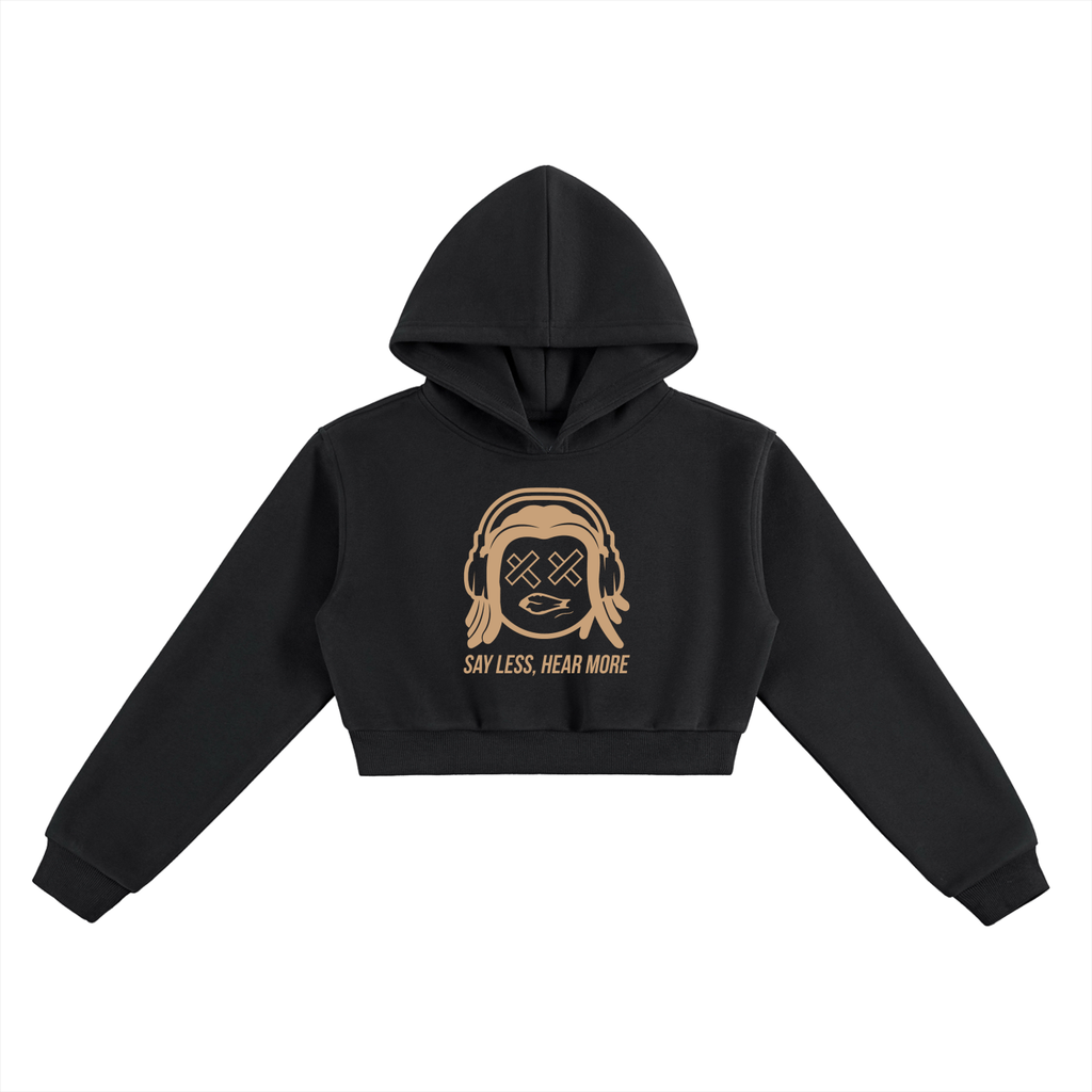 Klinikal Wear SayLess, HearMore Cropped Hoodie