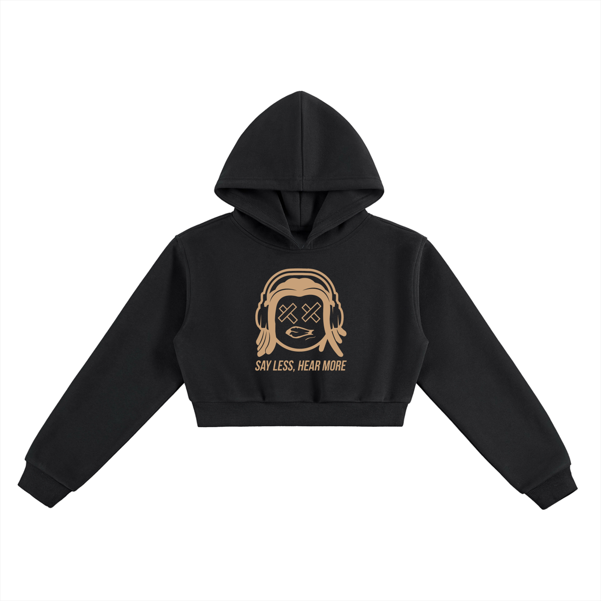 Klinikal Wear SayLess, HearMore Cropped Hoodie