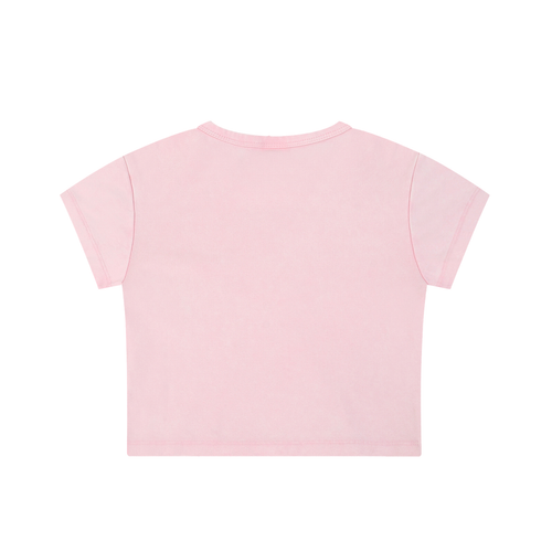 SLHM CAT LOGO Snow Washed Crop Top