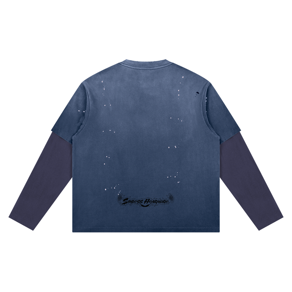 SLHM OG LOGO Unisex Vintage Wash Distressed Layer T-Shirt