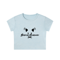 SLHM CAT LOGO Snow Washed Crop Top