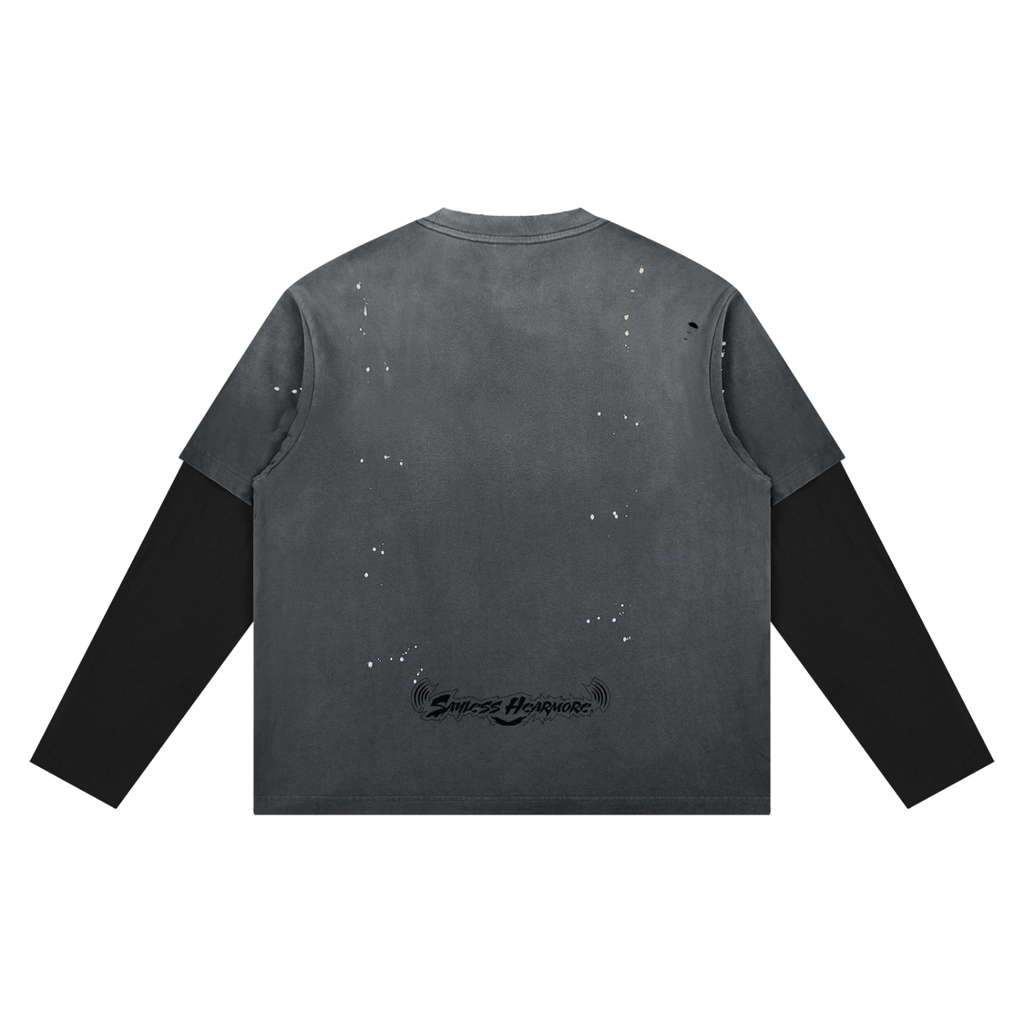 SLHM OG LOGO Unisex Vintage Wash Distressed Layer T-Shirt