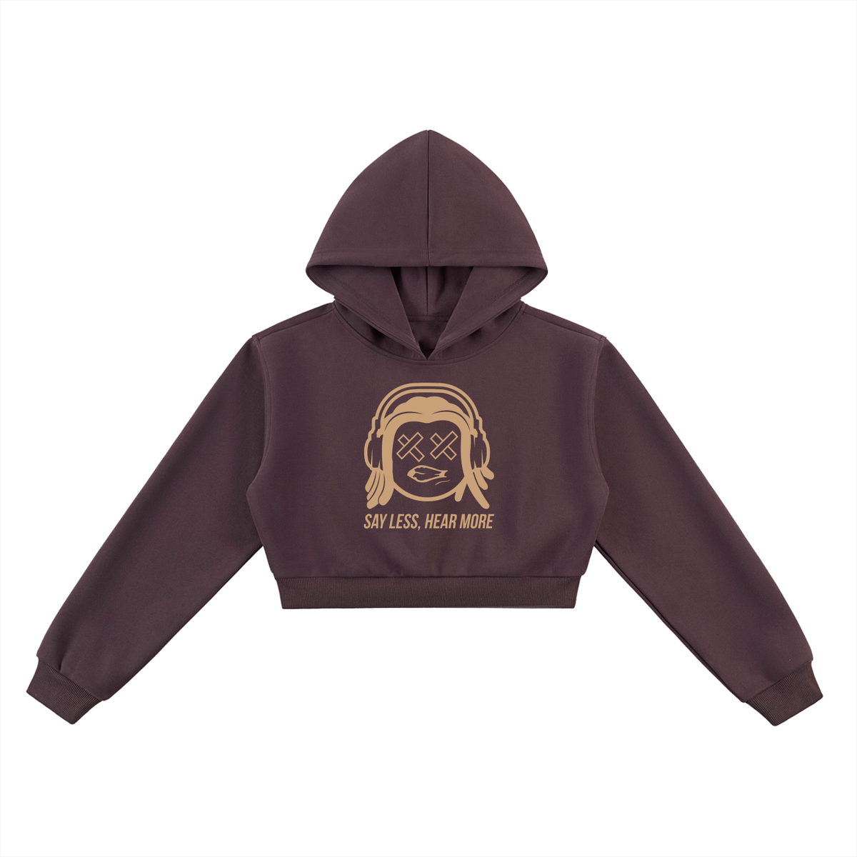 Klinikal Wear SayLess, HearMore Cropped Hoodie